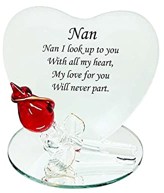 OnlineStreet Glass Rose Gift Box A Heartfelt Expression of Love for Nan | Nan Gifts | Birthday Gift for Nan, Glass Ornament Nana Gifts - Christmas/Thank You/Special Occasion Gifts for Nana or Nan