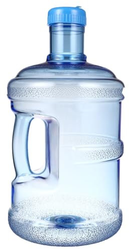FAVOMOTO Botella de agua pura de 5 litros Botella de agua mineral Cubo portátil con asa 5 litros Botella de agua pura de 5 litros Botella de agua mineral azul