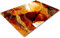 Orange Gold White Glass Chopping Boards - Non Slip, Small, Worktop Savers for Kitchen