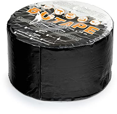 DQ-PP Dachdeckerband 100mm – 5 Rollen (50 Meter) – Farbe Schwarz – Abdichtband – Reparaturband – selbstklebendes – Dachband – Deckerband – Band – Dachreparaturband