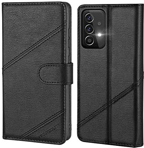 KRAFTCARE Handyhülle für Samsung Galaxy A52/A52s 5G Hülle, [Kartenfach] [Magnet] Flip Case Leder Stoßfeste Schutzhülle Klapphülle für Samsung A52s 5G Hülle, Schwarz