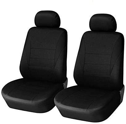 J/J Coprisedili Auto 2 Posti Fodere 1+1 Neri Universali Tessuto Per Auto Taxi