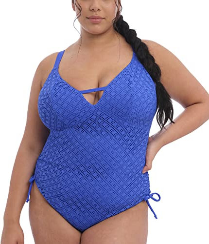 Elomi Swim Bazaruto Non Wired Plunge Swimsuit (42H/HH, Sapphire)