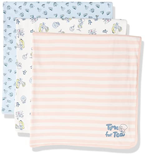 Amazon Essentials Disney | Marvel | Star Wars | Princess Unisex Baby Wickeltücher, 3er-Pack, 3er-pack Alice Tea Party, Einheitsgröße