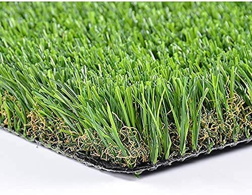 BRICOZONE Prato Sintetico Manto Erboso Rotolo Erba Artificiale Realistica Giardino Tappeto Erboso Sintetico Anti UV Atossico Drenante Ideale per Viali Piscina Terrazzo Aree Giochi (30 mm - 1 x 5 mt)