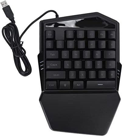 Cuifati Einhändige Mechanische RGB-Gaming-Tastatur, 35 Tasten, Tragbare -Gaming-Tastatur, Ergonomische USB-Kabel, Professionelle Gaming-Tastatur mit Handballenauflage, Mechanische