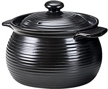 Casserole Ceramic Stockpot, Clay Cooking Pot Cookware Stovetop, Stew Pot Hot Pot Clay Pots Soup Pot Casserole Cooking Pot (4L, Gas Stove and Electric Induction Compatible)