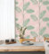 GAULAN 680913 - Papel Pintado Lavable Tropical de Hojas de Palmeras Verde y Rosa Palo para Pared salón Dormitorio Comedor cabecero Cama - Rollo de 10 m x 0,53 m
