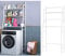 CLICLED YASTA Mobile Bagno Lavatrice Scaffale Salvaspazio sopra lavatrice 152x68x25 Mobile 3 Ripiani Portadetersivi Bianco Organizer Lavanderia