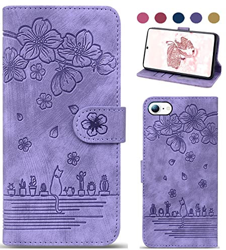 Bxithnr Handyhülle für iPhone 7/8/ SE/ 6S, iPhone 8 Hülle Leder Handy Klapphülle Brieftasche Magnetverschluss Flipcase Cover mit [Standfunction] [Kartenfach] auch für iPhone SE 2020/2022 - Lila