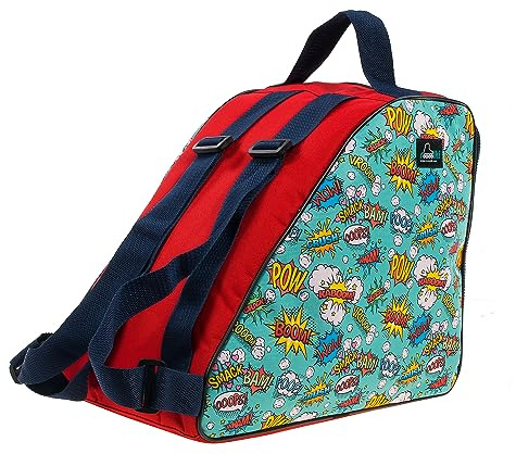 Skatebag Inliner-Tasche Rollschuhetasche Schlittschuhtasche mit Henkeln Reisverschluss & verstellbarem Rucksack-Schultergurte für Kinder und Erwachsene