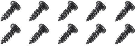 QUARKZMAN M2 x 6mm Tornillos Autorroscantes 250PCS, Tornillos de Cabeza Redonda Phillips de Metal para Madera, Yeso y Plástico, Negro