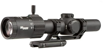 Sig Sauer Tango-MSR FFP 1-6X24mm Waterproof Fog-Proof Rugged Tactical Hunting Scope | Illuminated MSR BDC-6 Reticle, 0.5 MOA, Capped, Black W/ 1.535 Mount