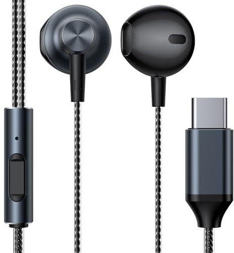 ZXCJ USB C Headphones, Type C Earbuds Wired for iPhone 15 Pro Max Galaxy S23/S22/S21/S20/Ultra Note 10/20 Pixel 7/6/6a/5/4, Wired Earphones with Mic & Volume Control for iPad Pro Pixel 6 6a