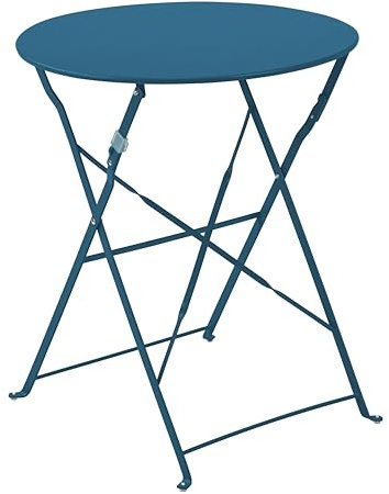 Oviala Klapptisch aus Stahl, Blau Pacific