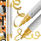 ARTISTRO 2 Gold Acrylic Paint Pens, Metallic Dual Tip Acrylic Markers for Fabric, Canvas, Rock, Glass, Wood, Paper, DIY, Kids and Adults
