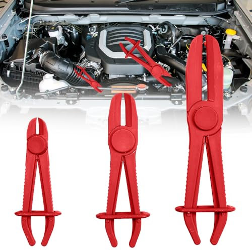 Aoreun Pinza Fascette Stringitubo, Set di 3 pinze per tubi flessibili, pinze per tubo Fascetta Freno per tubi di raffreddamento Stringitubo Kit per Freni Carburante,Tubi di Raffreddamento