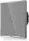 CNBINGO Dimmer Touch Light Switch - Grey Wall Switch with Glass Panel and Status LED Backlight - Dimmer Switch for Dimmable LED with a Free Adapter - 1 Gang
