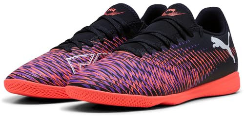 PUMA Future 8 Play IT, Zapatillas de fútbol Unisex Adulto, Black White-Glowing Red, 44.5 EU