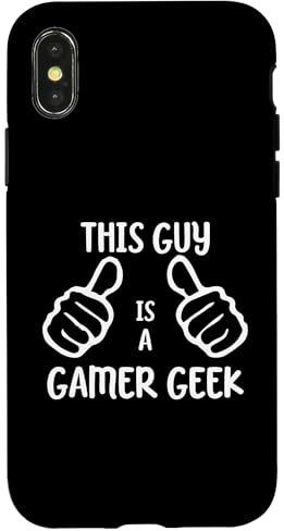 Hülle für iPhone X/XS Funny Gaming Gamer This Guy Is a Gamer Geek