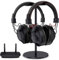 ROSIDA Cuffie wireless doppie per guardare la TV con trasmettitore, supporto per cuffie, cuffie TV per anziani, gamma 295FT con ottica, AUX, RCA, USB, controllo alto volume, lunga durata, nessun