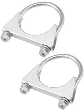 Partuto Round U Bolt Muffler Exhaust Clamps for Car / 2.25 ID 58mm / 2 Pcs Replacement