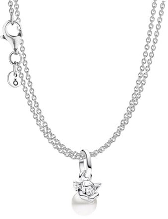 PANDORA Schmuckset für Damen Silber mit 2-reihiger Halskette Amor 68627