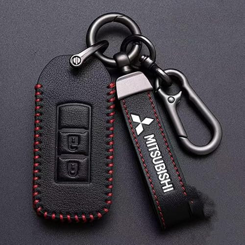 OTTSAN Autoschlüssel Hülle für Mitsubishi Space Star 2019-2023, Autoschlüssel Gehäuse Verschleißfest Schlüsselhülle Schutzhülle mit Schlüsselanhänger Auto Innere Zubehör,A