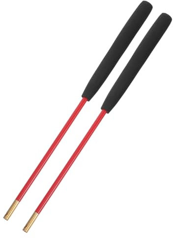 DRESSOOS Diabolo Stäbe Mit Rutschfestem Griff Für Anfänger Und Fortgeschrittene 35cm Kurze Solide Chinesische Jonglier Sticks Mit Lochdesign Und Leichtem Fiberglasstab