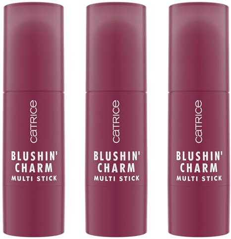 Catrice Blushin' Charm Multi Stick, Rouge, Nr. 030, Rot, sofortiges Ergebnis, natürlich, strahlend frisch, vegan, ohne Parabene, ohne Mikroplastikpartikel, Nanopartikel frei, 3er Pack (3x5.5g)