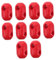 Generic 10pcs Climbing Net Rope Buckle Outdoor B Outdoor for for Climbing Cargo Net Rope Ladder for Wall Climbing Red Plastic