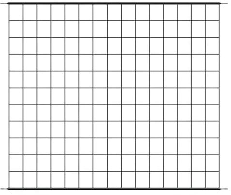 Primrose Small Multi-Purpose Metal Grid Fence Panel Section in Black 76cm x 91cm