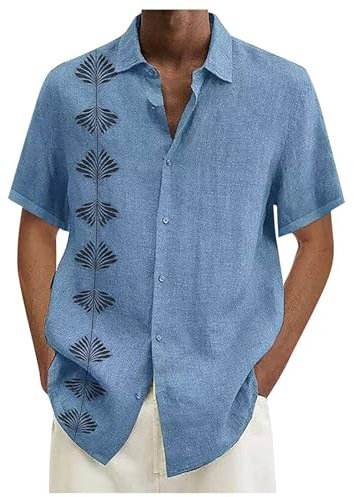 Kurz Arm Hemd Herren Schmal Geschnittenes Button Down Freizeithemden Kurzärmeliges Businesshemd Freizeit Hemden Stehkragen Freizeithemd Mode Stehkragenhemd Lässiges Shirt Normale Oberteile