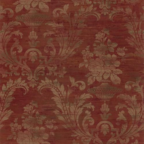Galerie CI38259 Classic Silks 4 Sari Damask Red Wallpaper