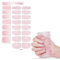 DEFGNOP Rose DéGradé Autocollant Ongle, 32pcs Film Pour Ongles AutoadhéSif,Ongle Gel Autocollant, Gel Nail Stickers, Autocollants Et Pochoirs Pour Nail Art