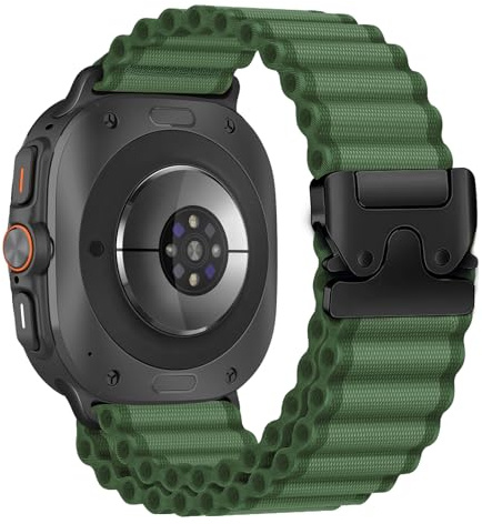 Trail Armbänder für Samsung Galaxy Watch Ultra Armband Herren,Atmungsaktiv Offroad Nylon Strap Alpine Sport Stoffband Fallschirmverschluss Ersatzarmband für Galaxy Watch 8/7 Ultra Band 47mm(2025)