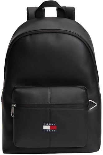 Tommy Jeans Herren Rucksack Essential Daily mit Außenfach, Schwarz (Black), Einheitsgröße