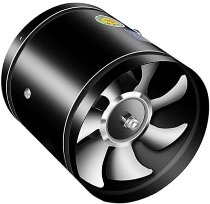 QYMDRION Low Noise Inline Duct Booster Exhaust Fan, Multifunctional Powerful Mute Extractor Ventilator for Home, Kitchen, Bathroom, Warehouse, Garage Ventilation(4 inch black)