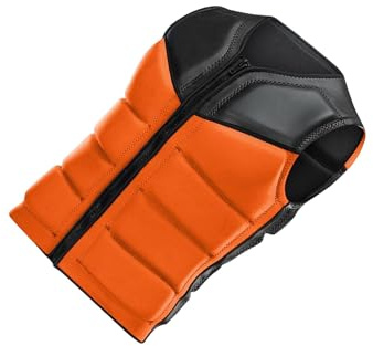 KIXZSAZ Neopren Schwimmweste für Damen und Herren, Schwimmweste, Wasserrettungshilfe, Rettungsweste, tragbare Rettungsweste. Weste für Kinder, Erwachsene, Damen und Herren aus Neopren, Orange, XL