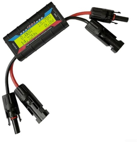 Flugzeugmodell Leistungsmesser Analysator 150A 200A mit Photovoltaik Steckverbinder und Hintergrundbeleuchtung, für Spannung Strom Leistung,Entladung, für Solarenergie, Elektrofahrzeuge(yellow 150A)