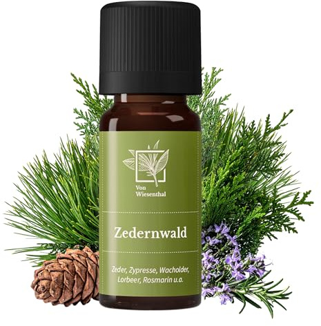 Von Wiesenthal Duftöl Zedernwald – 10 ml Raumduft mit Zeder, Zypresse & Wacholder – naturreine ätherische Öle – Hergestellt in Österreich