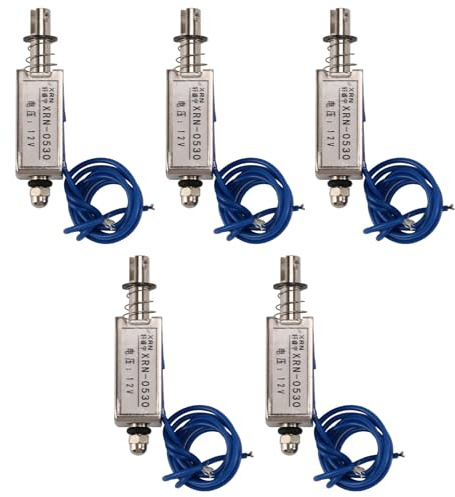 Janasiba 5X Magnet Elektromagnettyp Push/Pull 10 mm DC 12V 2.1Kg