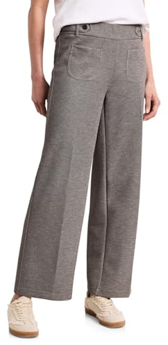 Street One Damen Wide Leg Hose mit Knopfdetails 3818166