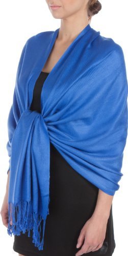 Sakkas Seidig Weich Pashmina Fühlen Schal/Stola - Royal Blue