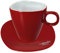 CAPPUCCINOTASSEN rot mit Untertassen von Alfredo Espresso, 6 Stück