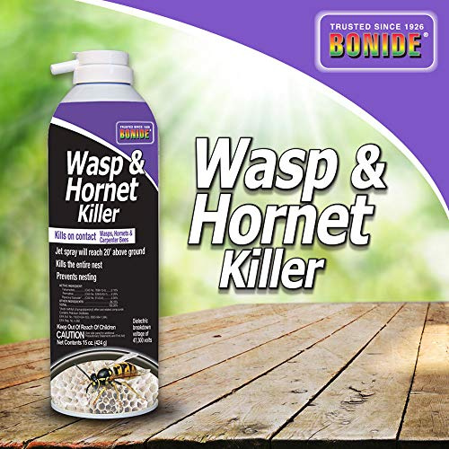 Bonide (BND631) - Wasp & Hornet Killer, Ready to Use Outdoor Insecticide/Pesticide Jet Spray (15 oz.)