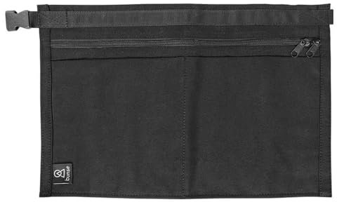 Bunse 4 Pocket Market Trader Money Belt | Denim Trader Belt | Money Apron | Traders Adjustable Waist Strap Anti-Theft Wallet Apron Pouch for Restaurants Festivals Fetes & Sports Clubs (Black, Qty 1)