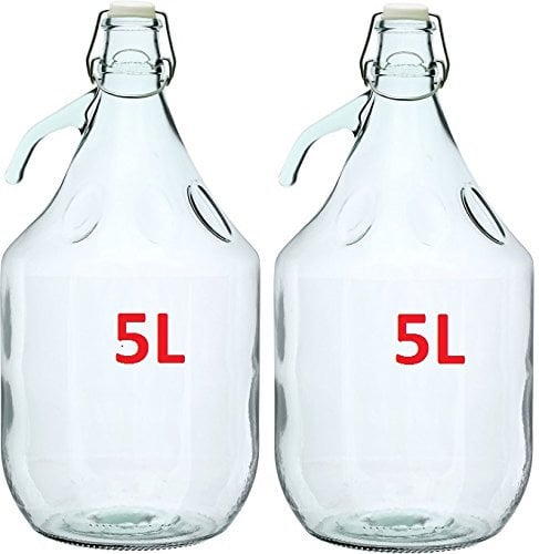 BOUTEILLE eN vERRE 2 x bOUCHON gÄRBALLON bALLON bDG5D bONBONNE à vIN 5 l