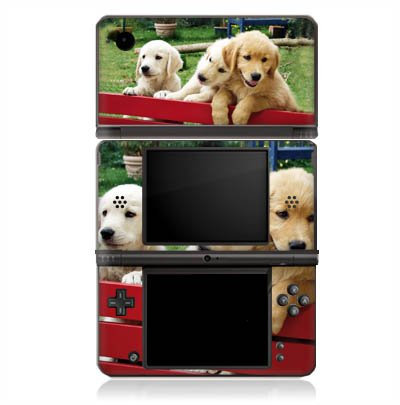 DeinDesign Skin kompatibel mit Nintendo DSi XL Folie Sticker Hund Golden Retriever Welpe