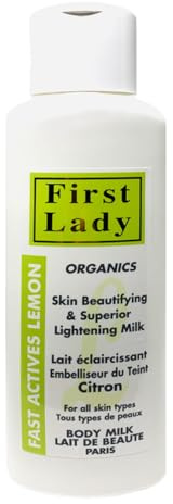 First Lady Lemon Skin Brightening Body Lotion 750ml | With Lactic Acid & Glycolic Acid | Helps Improve Uneven Skin Tone & Dullness | Hydrating & Exfoliating Formula